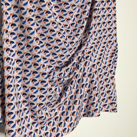 Ann Taylor Aztec blouse top tiered asymmetrical - Picture 4 of 5